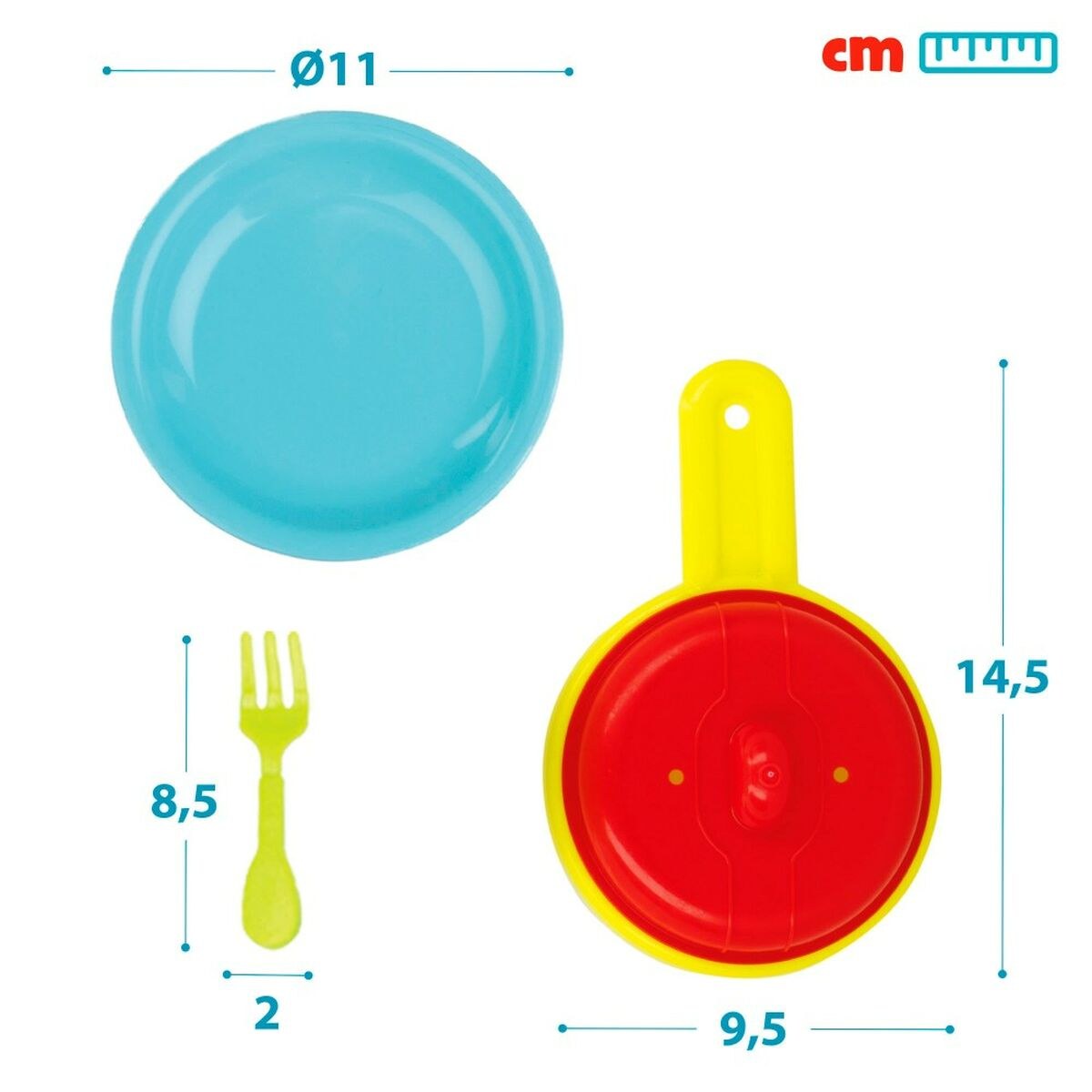Toy Food Set Kitchenware and utensils 33 Pieces (12 Units)