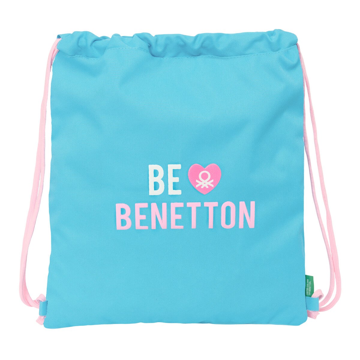 Backpack with Strings Unique Pink Turquoise 35 x 40 x 1 cm