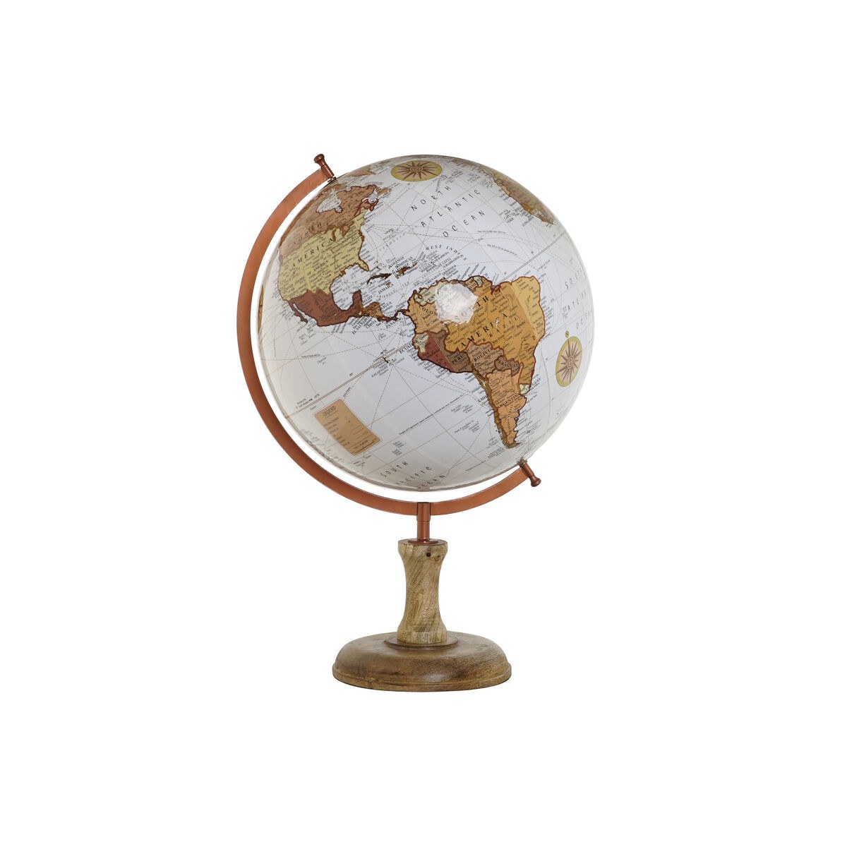 Земной глобус Коричневый PVC Древесина манго 47 x 45 x 70 cm