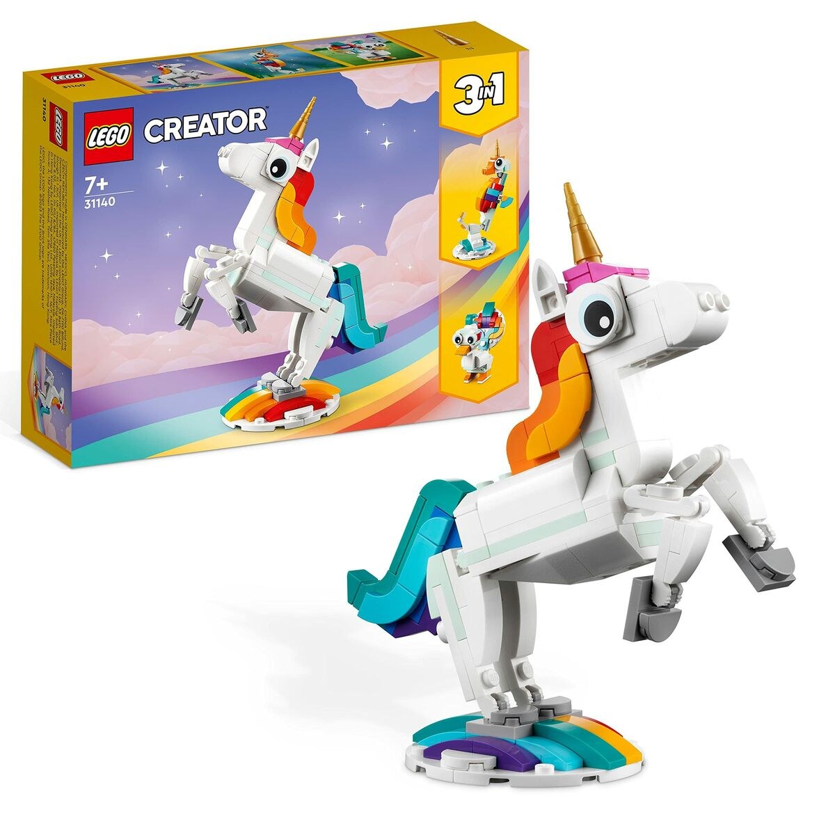 Строительный набор Creator Magic Unicorn 31140 3-в-1 145 Предметы