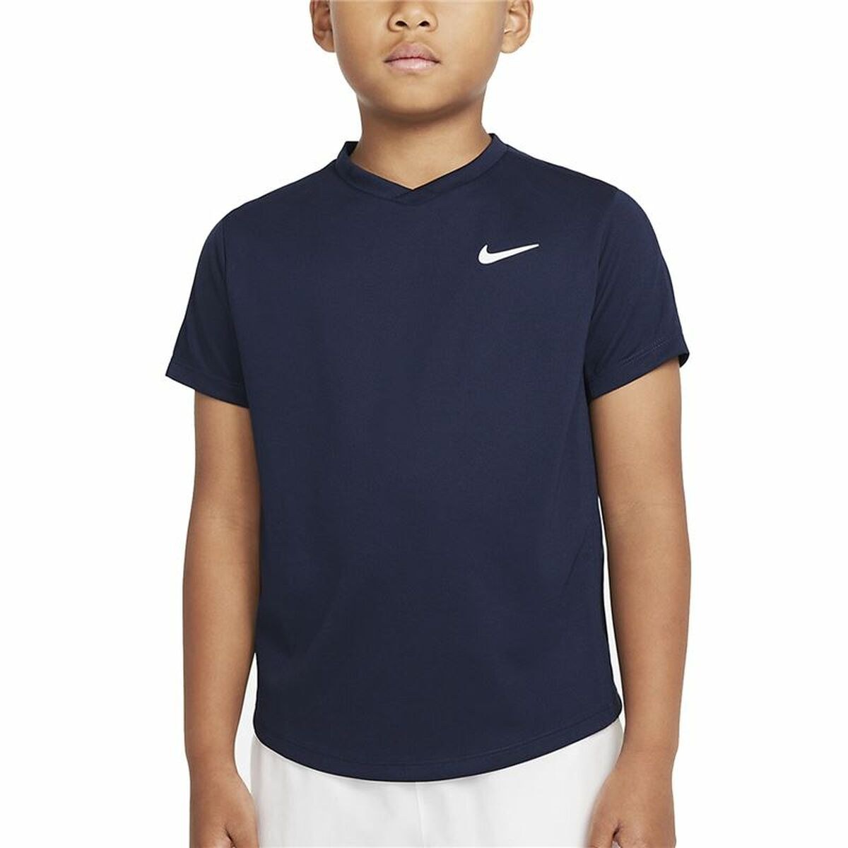 Детский Футболка с коротким рукавом Court Dri-FIT Victory Тёмно Синий