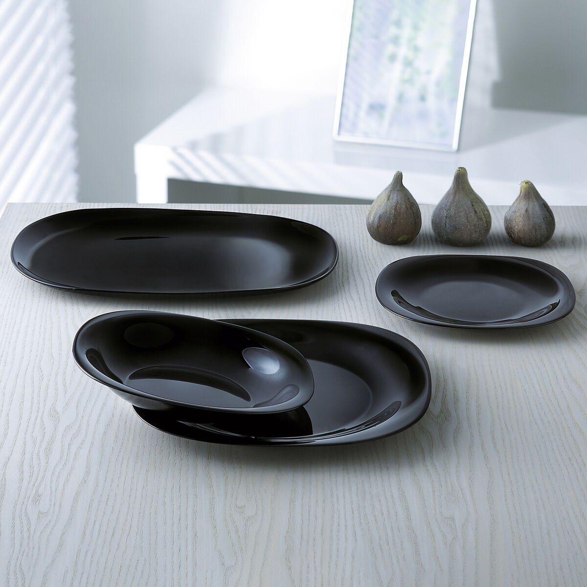 Блюдо для десертов Carine Чёрный Cтекло (19 cm) (24 штук)