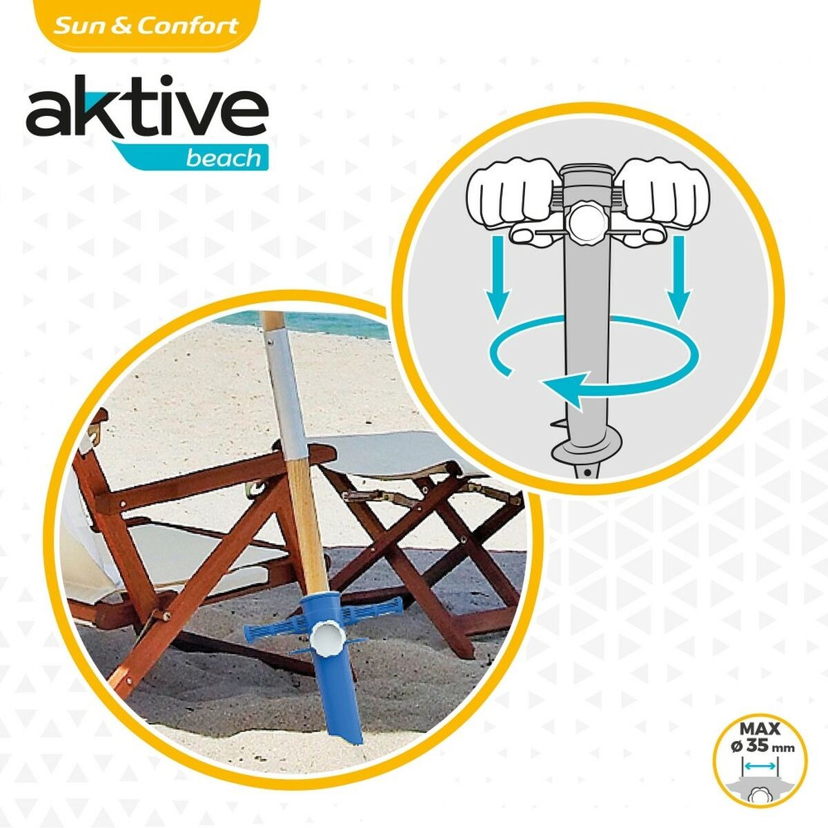 Umbrella Anchor Beach 16 x 32 x 9,5 cm (20 Units)