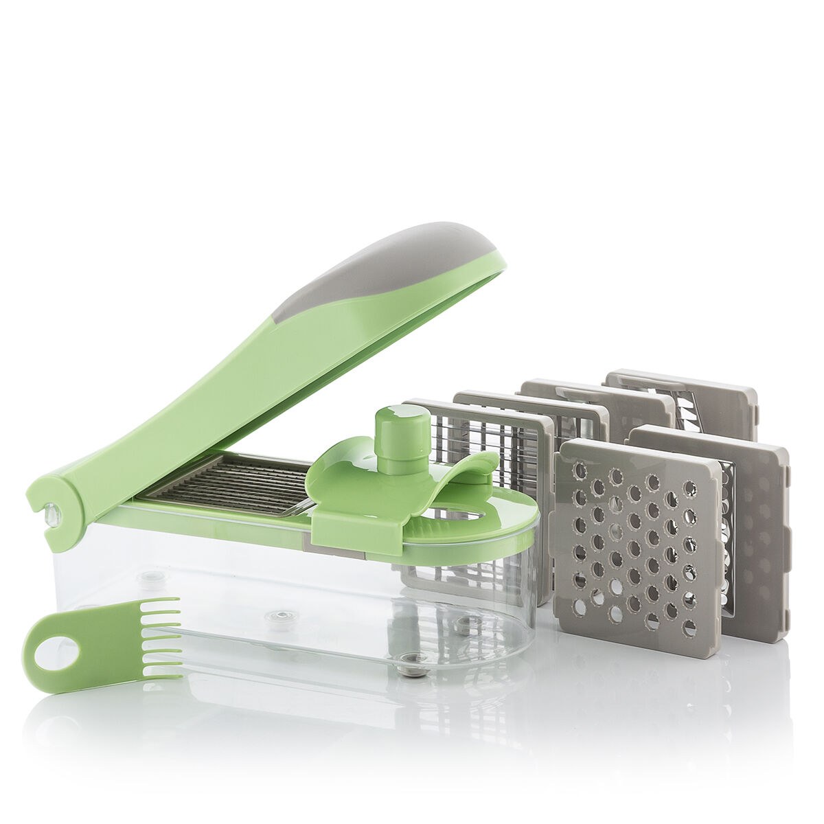 7 in 1 vegetable cutter, grater and mandolin with recipes and accessories Choppie Expert