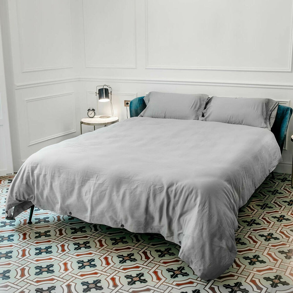 Пододеяльник Tencel Серый 135/140 кровать 220 x 220 cm