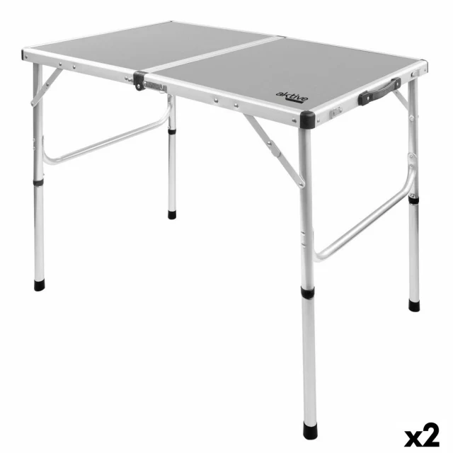 Складной стол Кемпинг Серый 90 x 70 x 60 cm (2 штук)