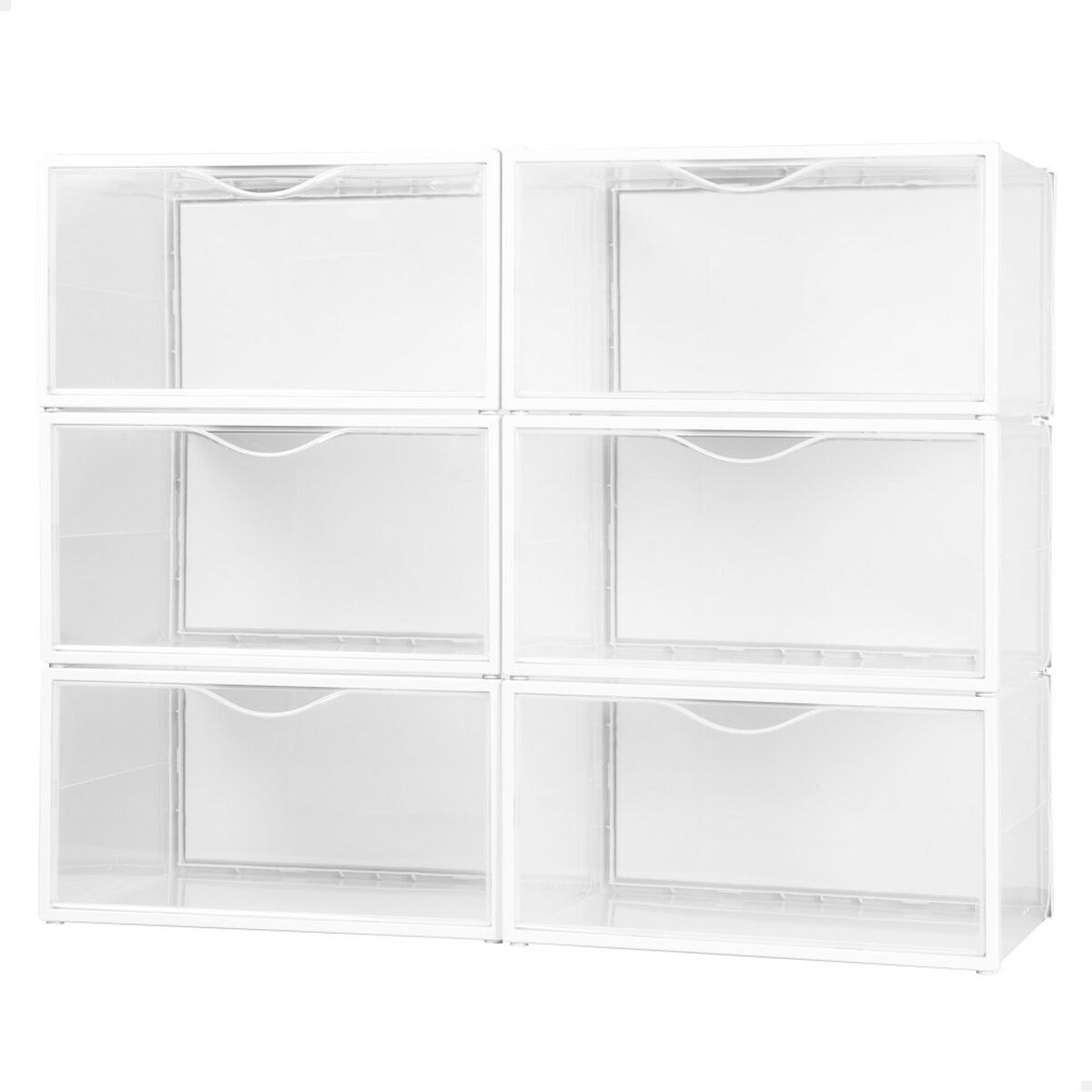 Stackable shoe box Белый 6 штук полипропилен ABS 35 x 18,5 x 27 cm