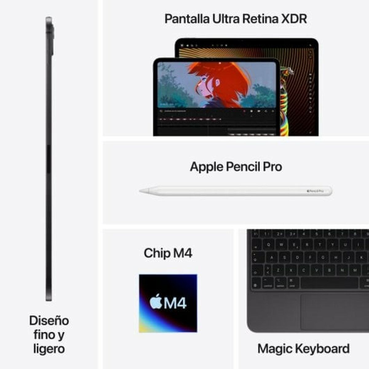 Планшет iPad Pro 2024 11" M4 8 GB RAM 512 GB Чёрный