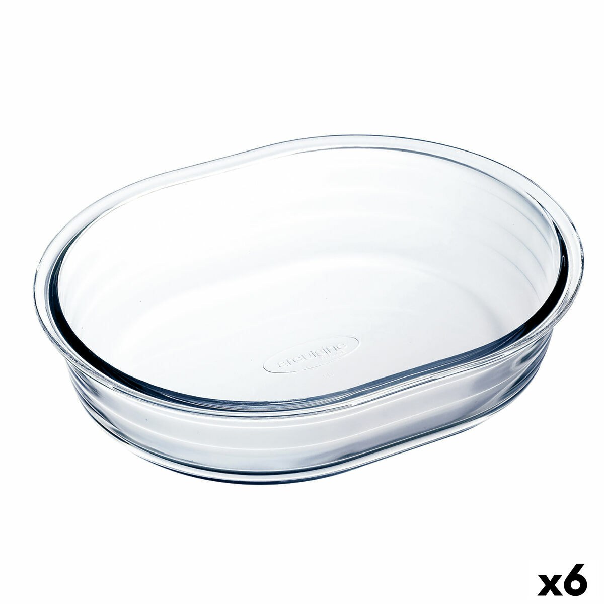 Форма для выпечки Ocuisine Vidrio Прозрачный Cтекло Овальный 25 x 20 x 6 cm 6 штук