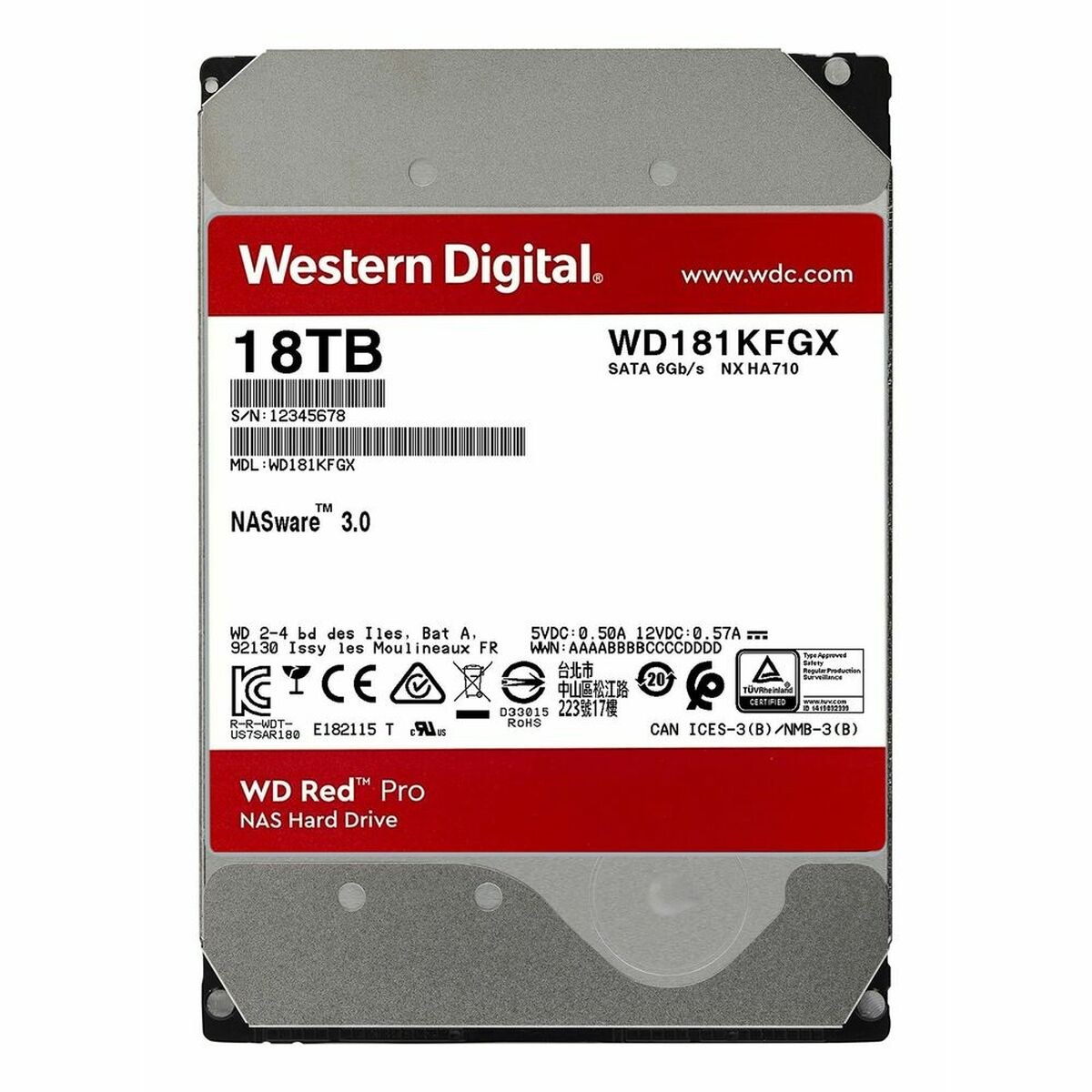 Жесткий диск WD181KFGX 18TB 7200 rpm 3,5" 18 TB 3,5"