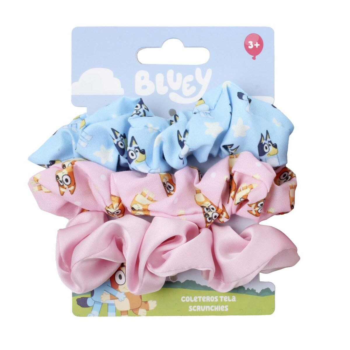 Rubber Hair Bands Blue 3 Pieces