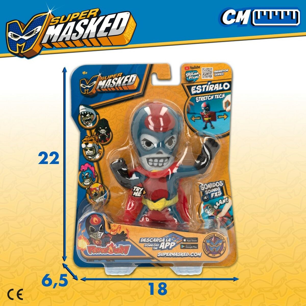 Показатели деятельности Super Masked Pepper Man 14 x 15,5 x 5,5 cm Эластичный (12 штук)