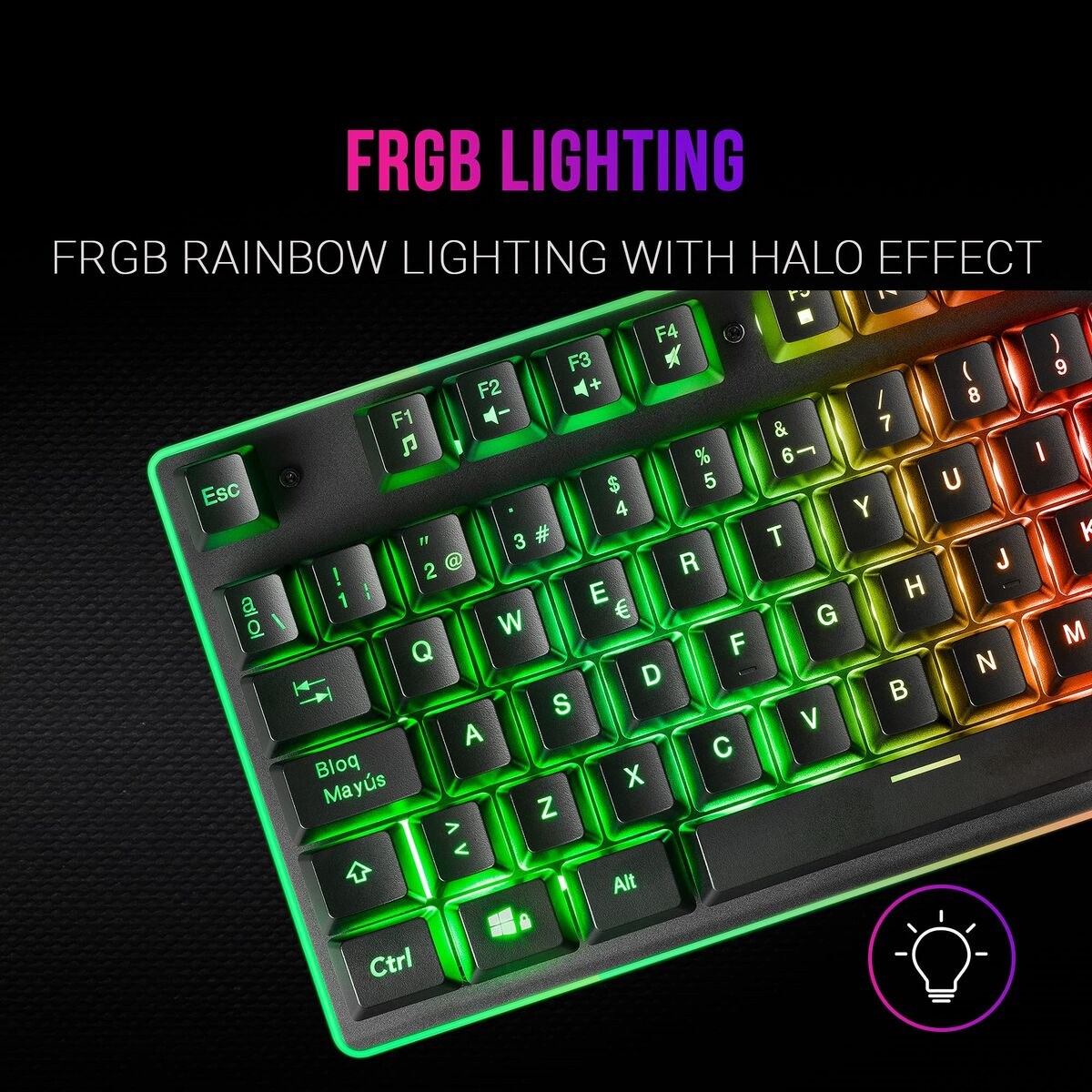 Keyboard with Gaming Mouse MCPXBES Black Spanish Qwerty