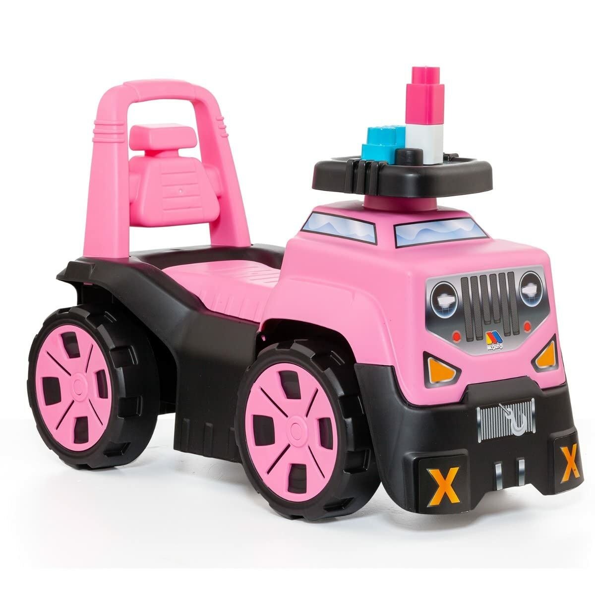 Машинка-каталка 3x1 Wheels & Blocks 10 Предметы 89 cm Розовый