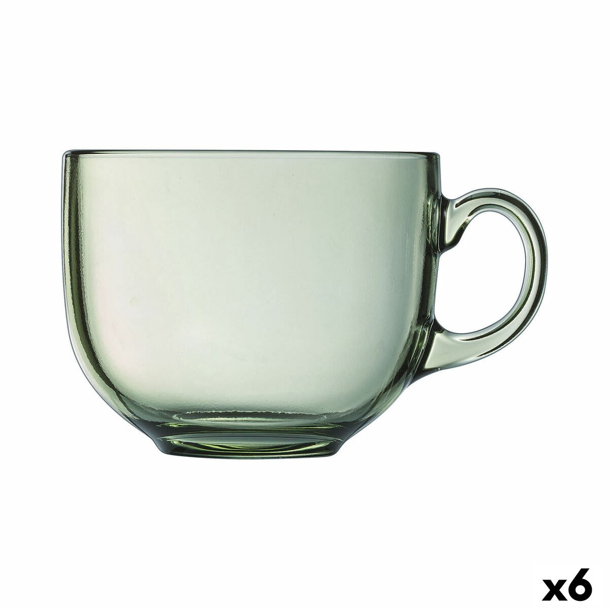 Cup Alba Green Glass 500 ml (6 Units)
