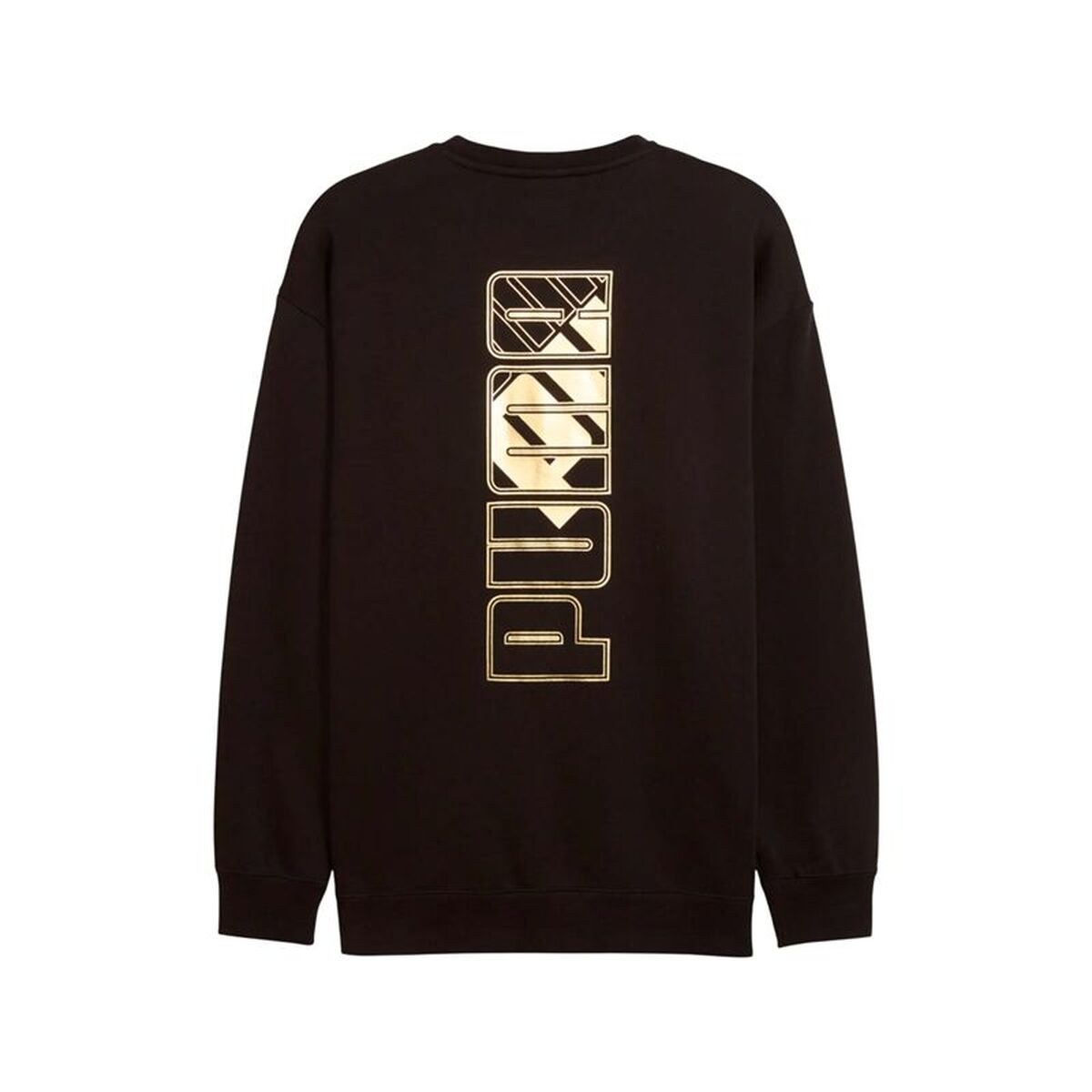 Men’s Sweatshirt without Hood Maximal Metallic Relaxed Black