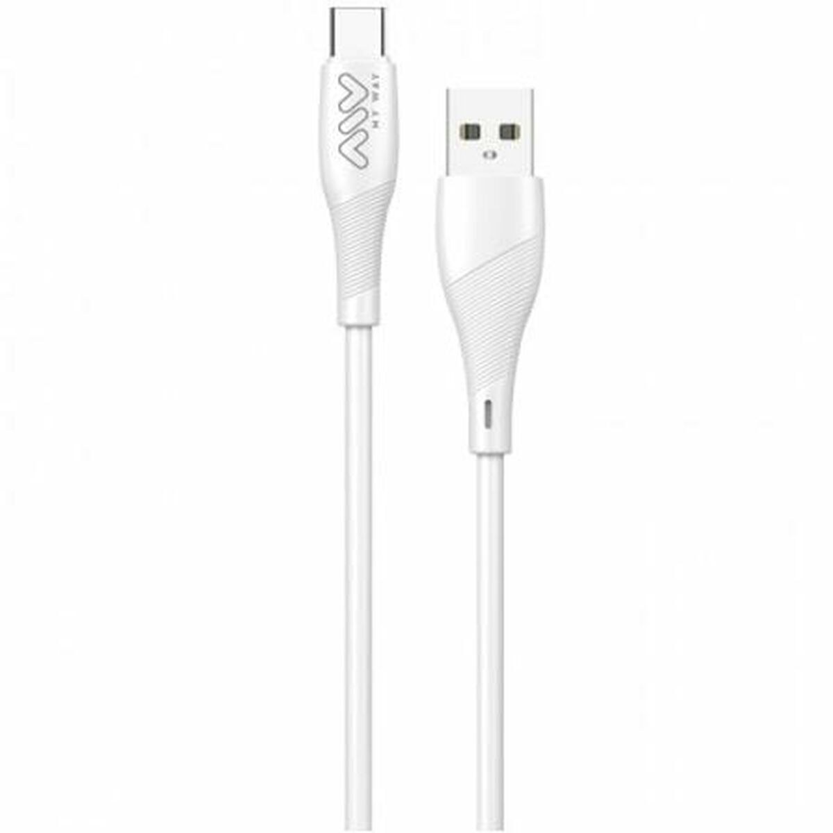 USB A to USB-C Cable White Black 1 m