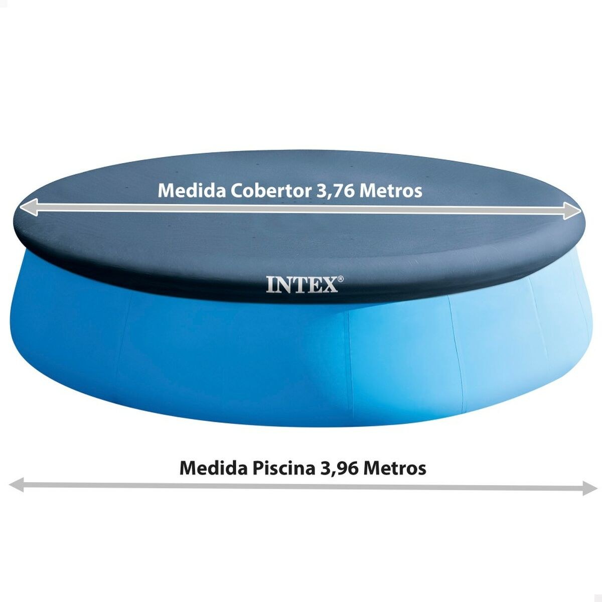 Swimming Pool Cover Navy Blue Ø 396 cm Circular (4 Units)
