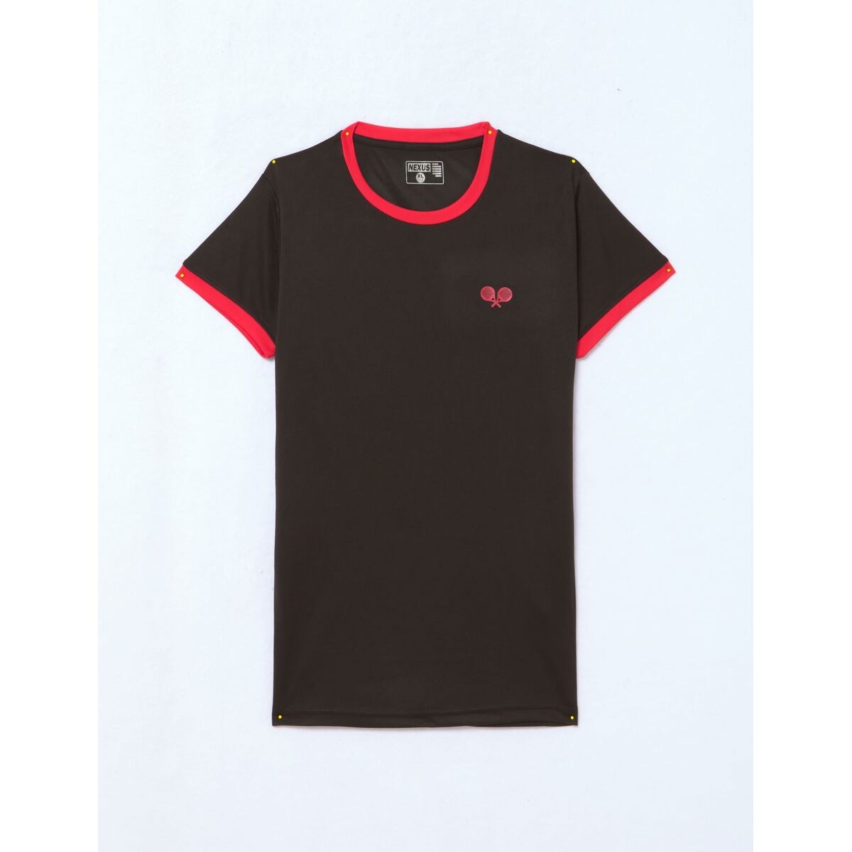 Women’s Short Sleeve T-Shirt CAMIGUIN Black Red
