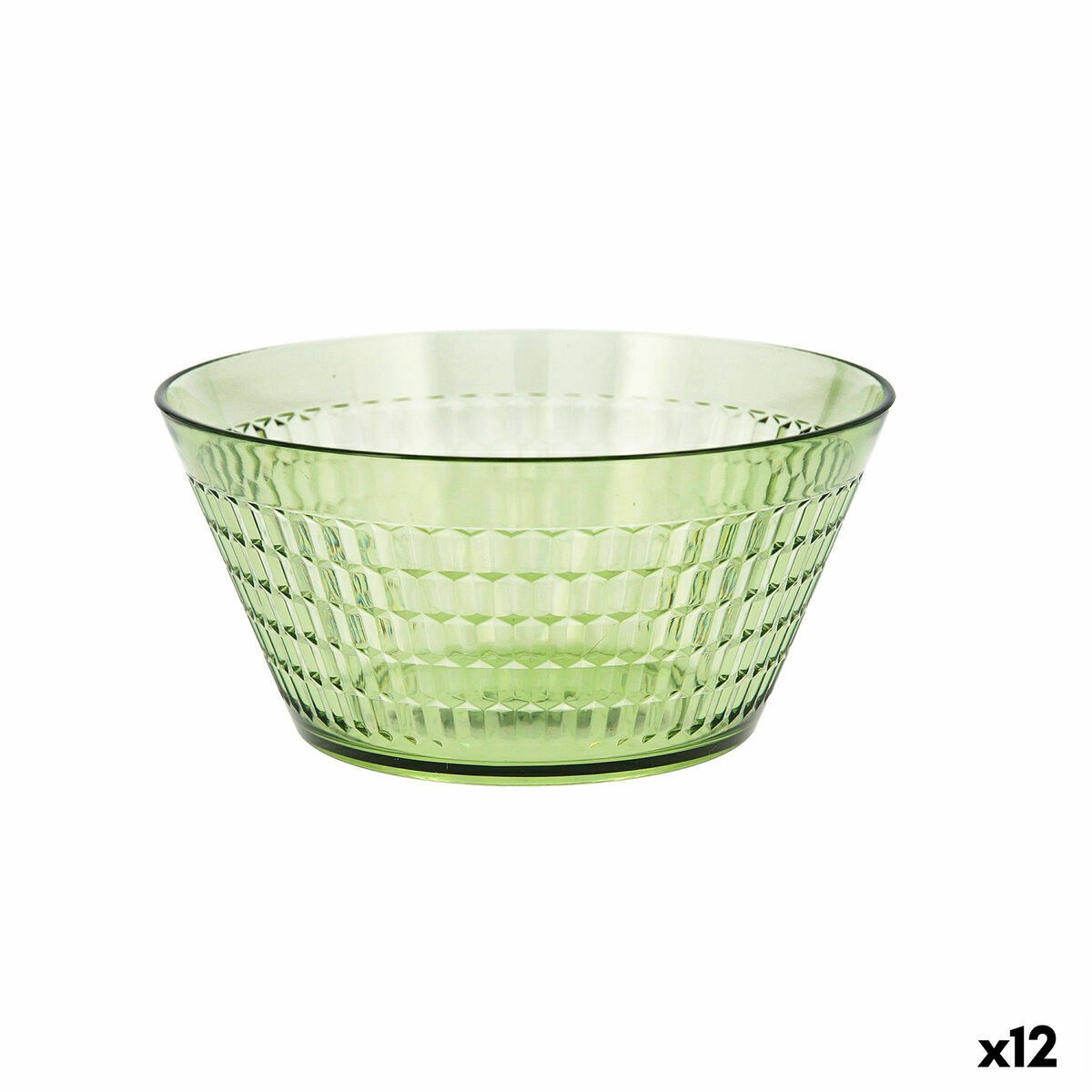 Bowl Viba Green Plastic (12 Units)
