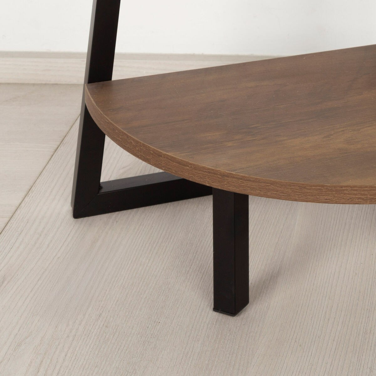 Shelves Black Iron MDF Wood 4 Shelves 30 x 135 x 30 cm