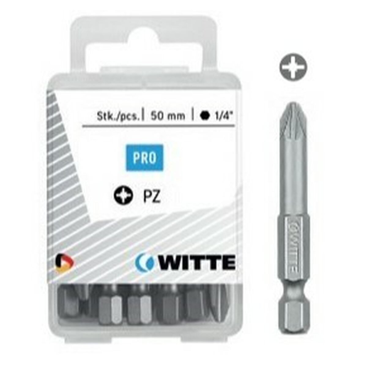 Bit set Pozidriv PZ1 10 Units 10 Pieces