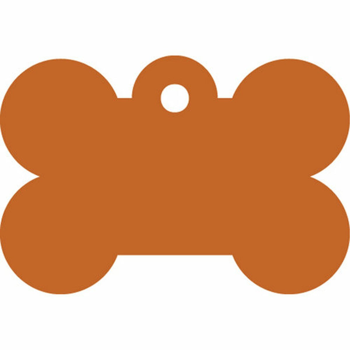 Identification plate for collar Bone Orange