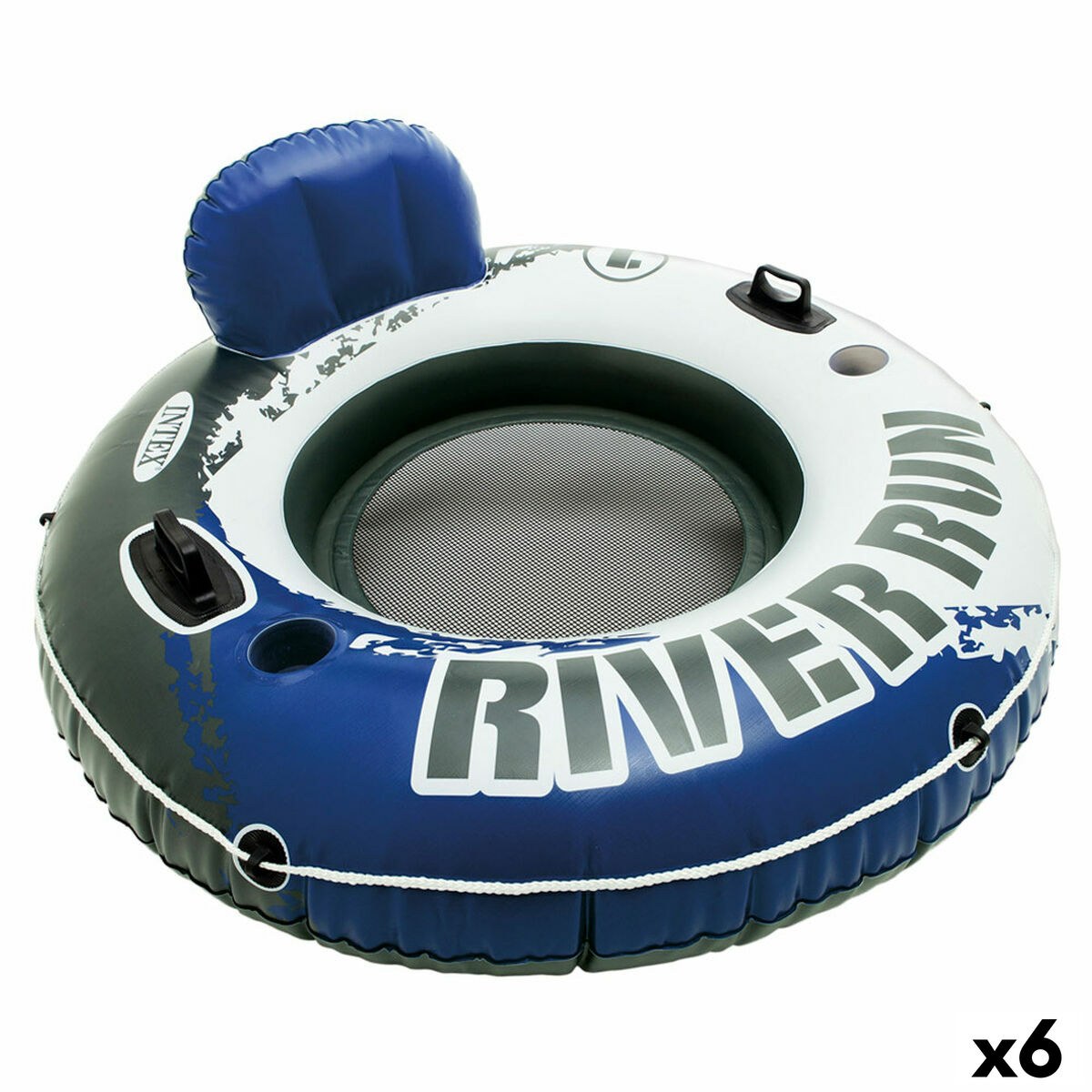 Надувное кресло для бассейна River Run Синий Белый 135 x 13,5 cm (6 штук)