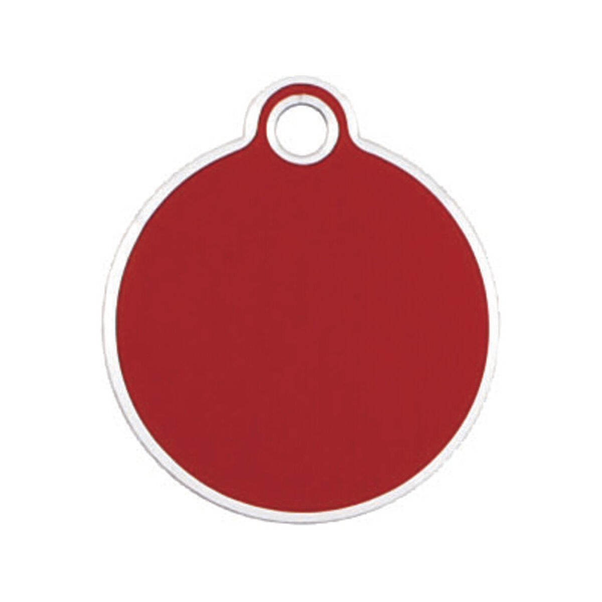 Identification plate for collar Circle Red