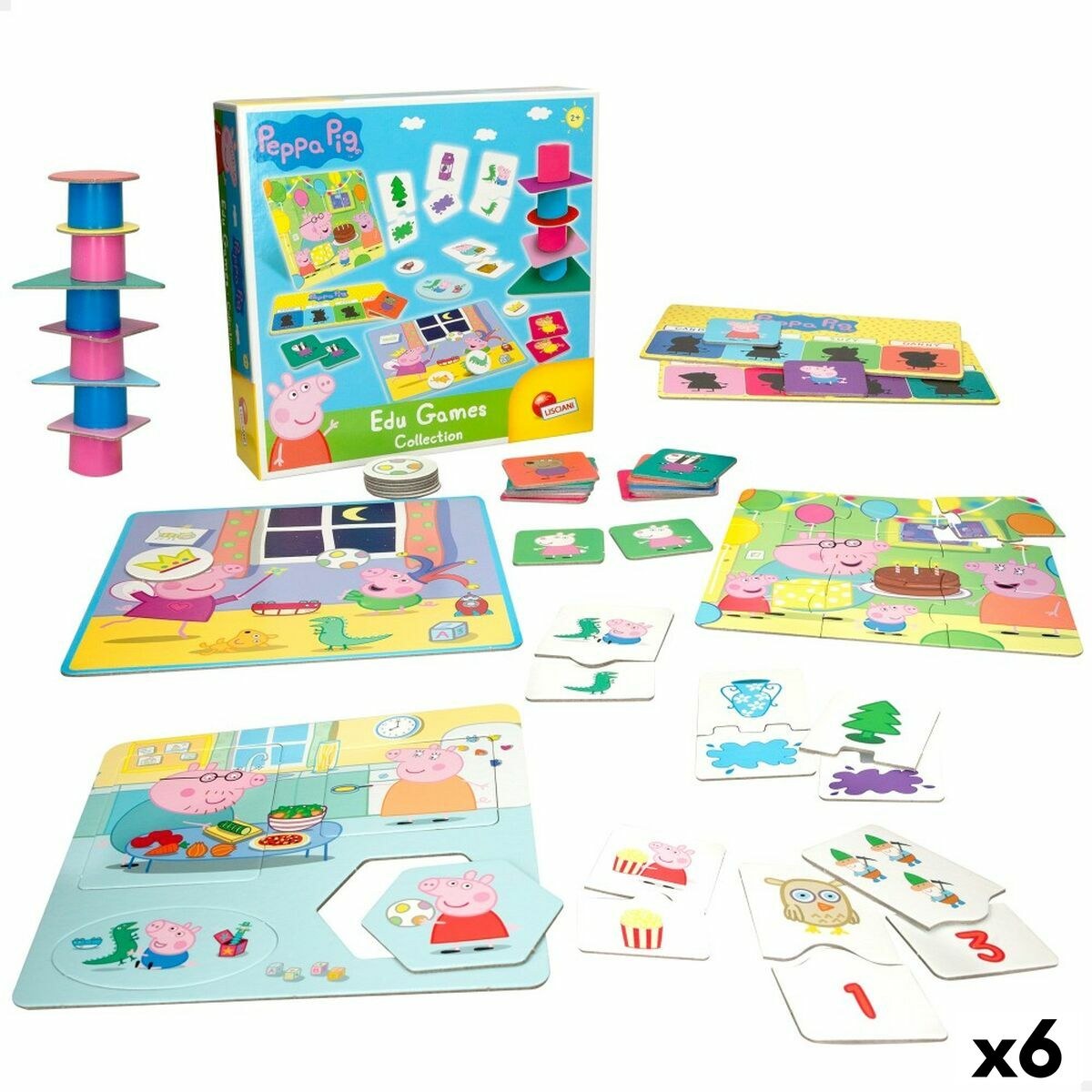 Образовательный набор Edu Games Collection 24,5 x 0,2 x 24,5 cm (6 штук) 10-в-1