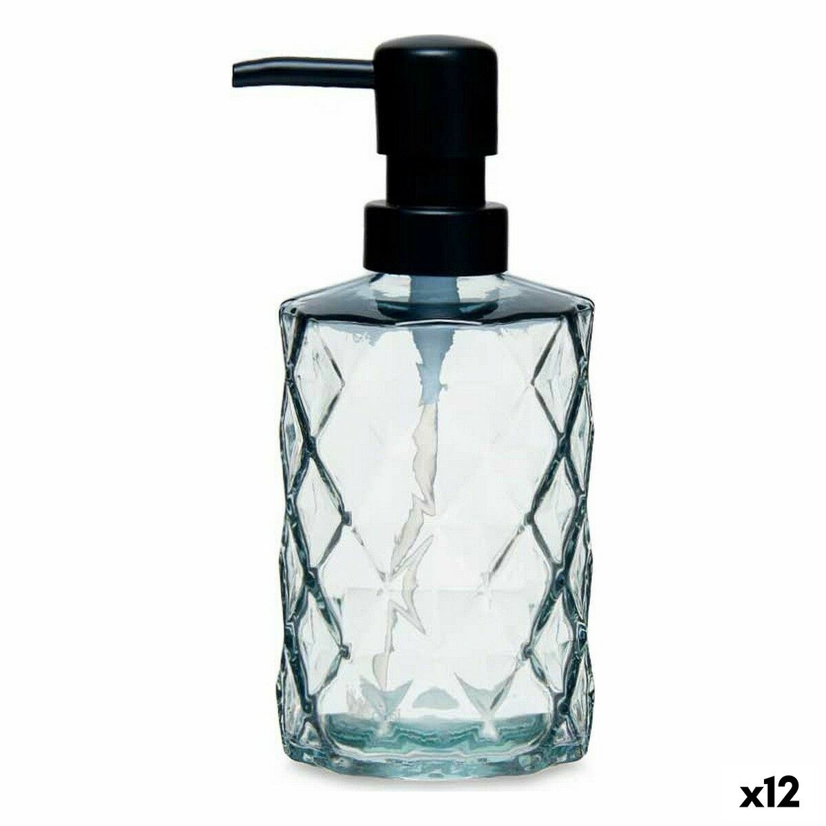 Soap Dispenser Black Crystal Plastic Diamond 360 ml 410 ml 9 x 18 x 7 cm (12 Units)
