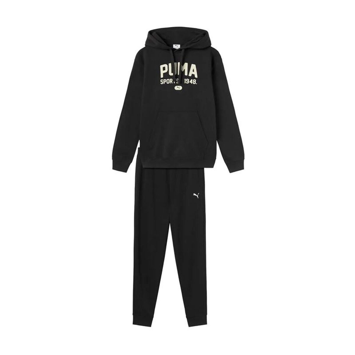 Спортивный костюм для взрослых Graphic Hooded Suit Чёрный Мужской