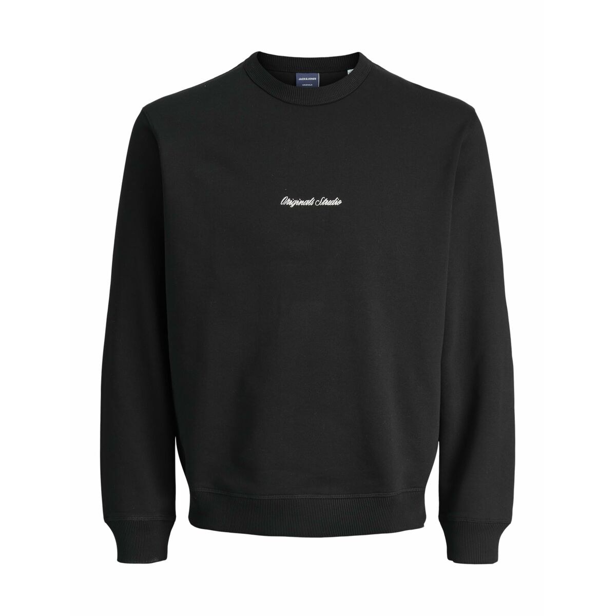Толстовка без капюшона мужская JORNORREBRO EMB SWEAT CREW NOOS 12282893 Чёрный