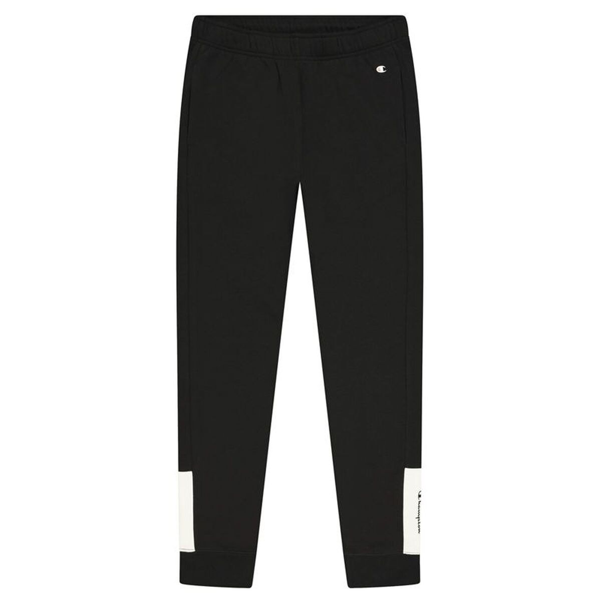 Long Sports Trousers Rib Cuff Colour Block Black Men