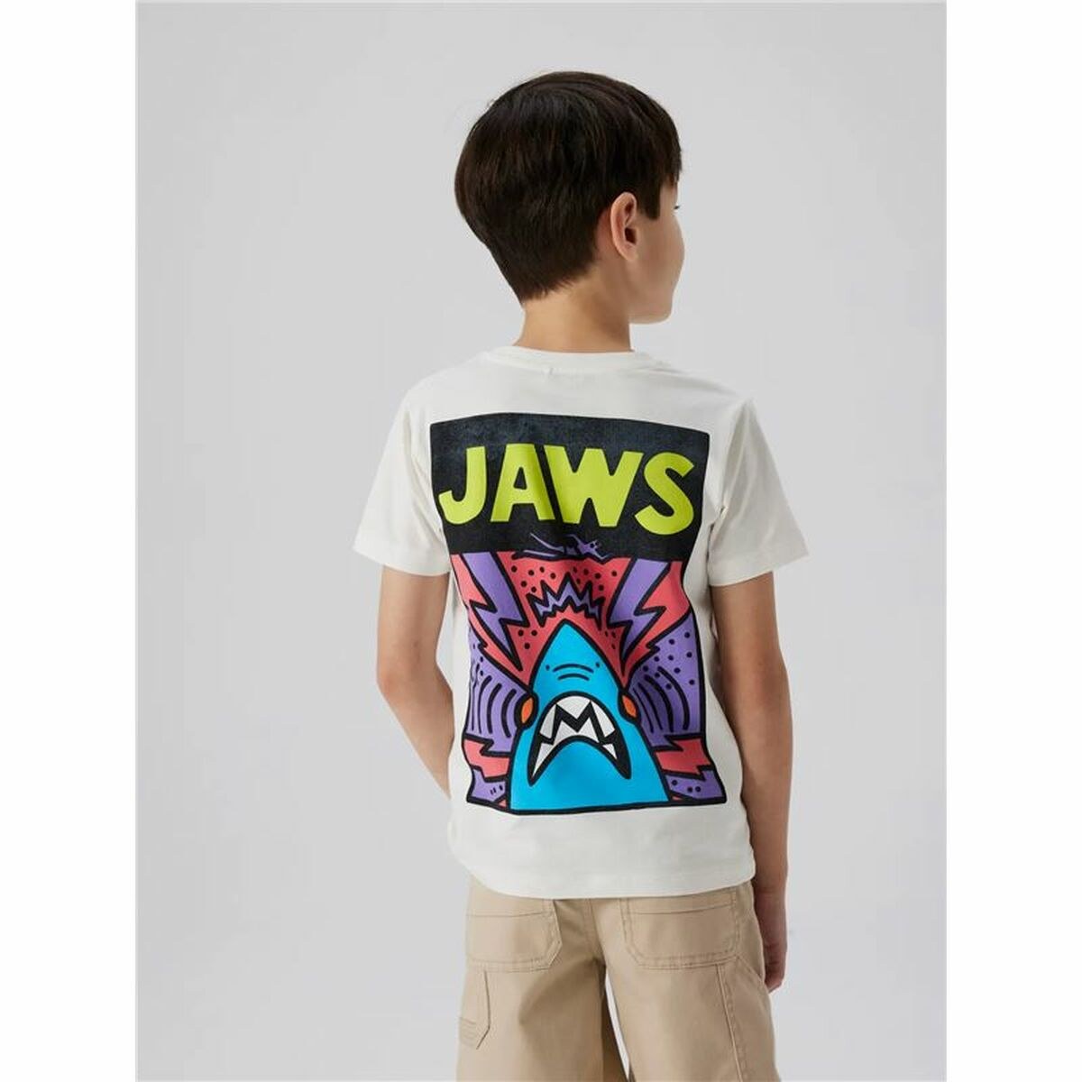 Child's Short Sleeve T-Shirt Nkmmakai Jaws Nreg Box Sky