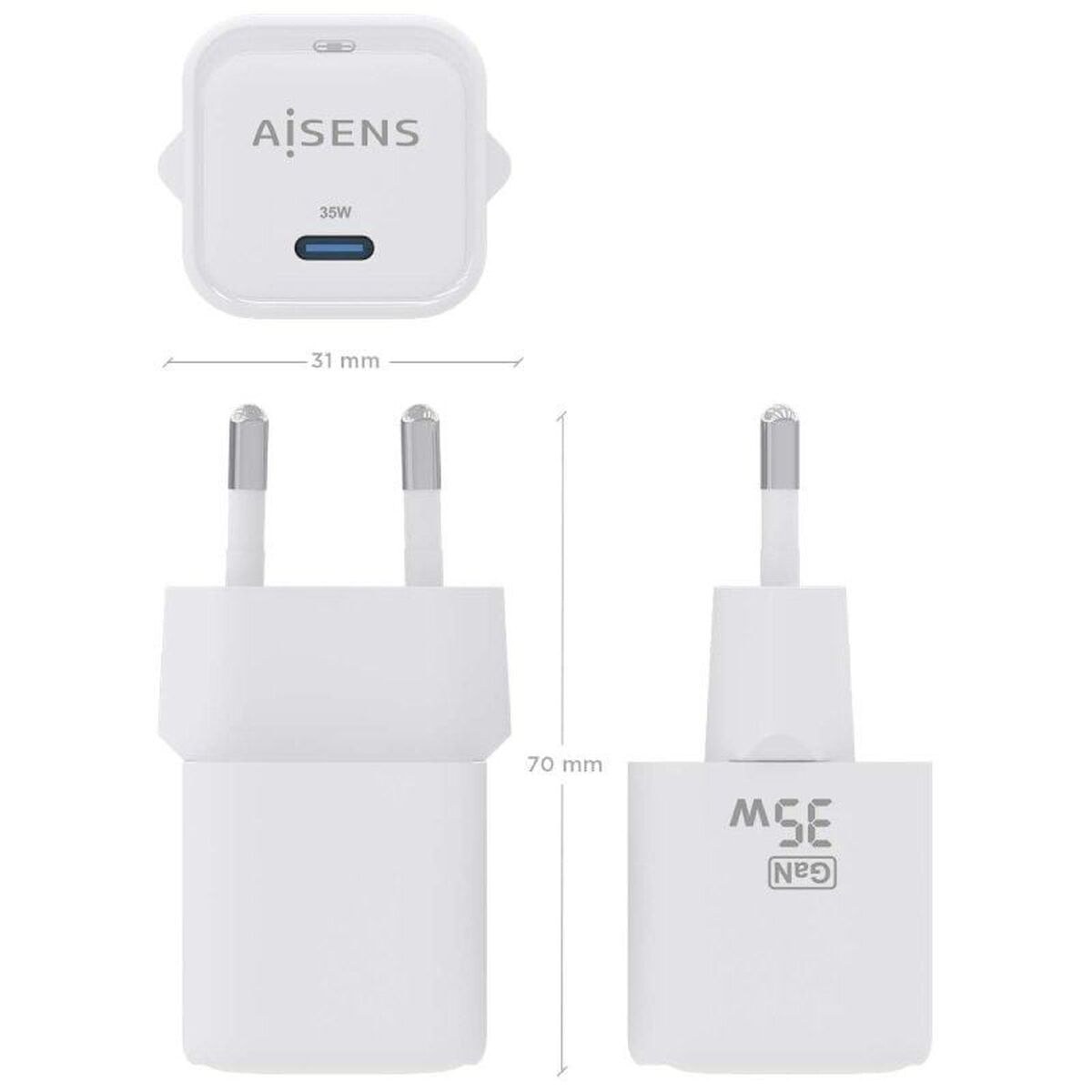 Сетевое зарядное устройство ASCH-35W1P022-W Белый Разноцветный 35 W