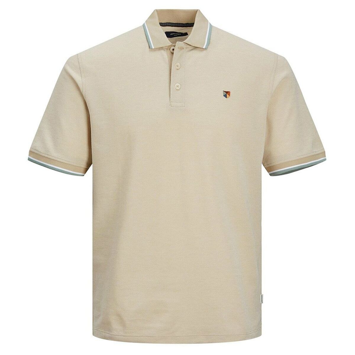 Поло с коротким рукавом мужское JPRBLUWIN POLO SS NOOS 12169064 Бежевый