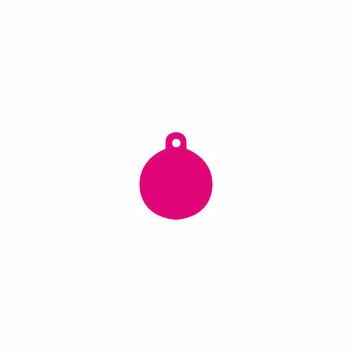 Identification plate for collar Circle Pink