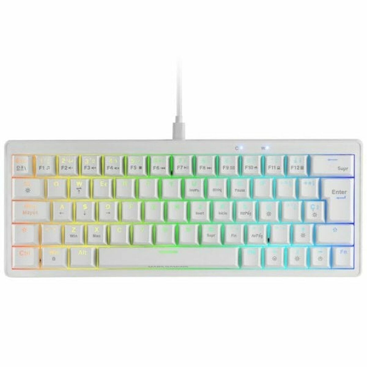 Gaming Keyboard MKMINIPROWYES Qwerty US White