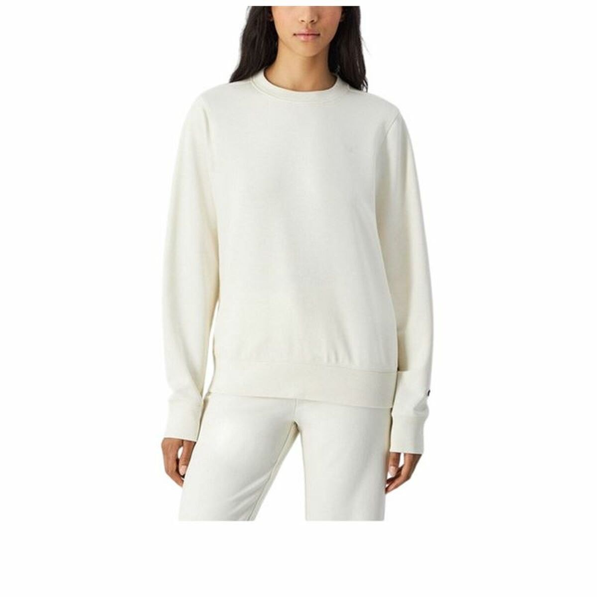 Women’s Sweatshirt without Hood Crewneck White