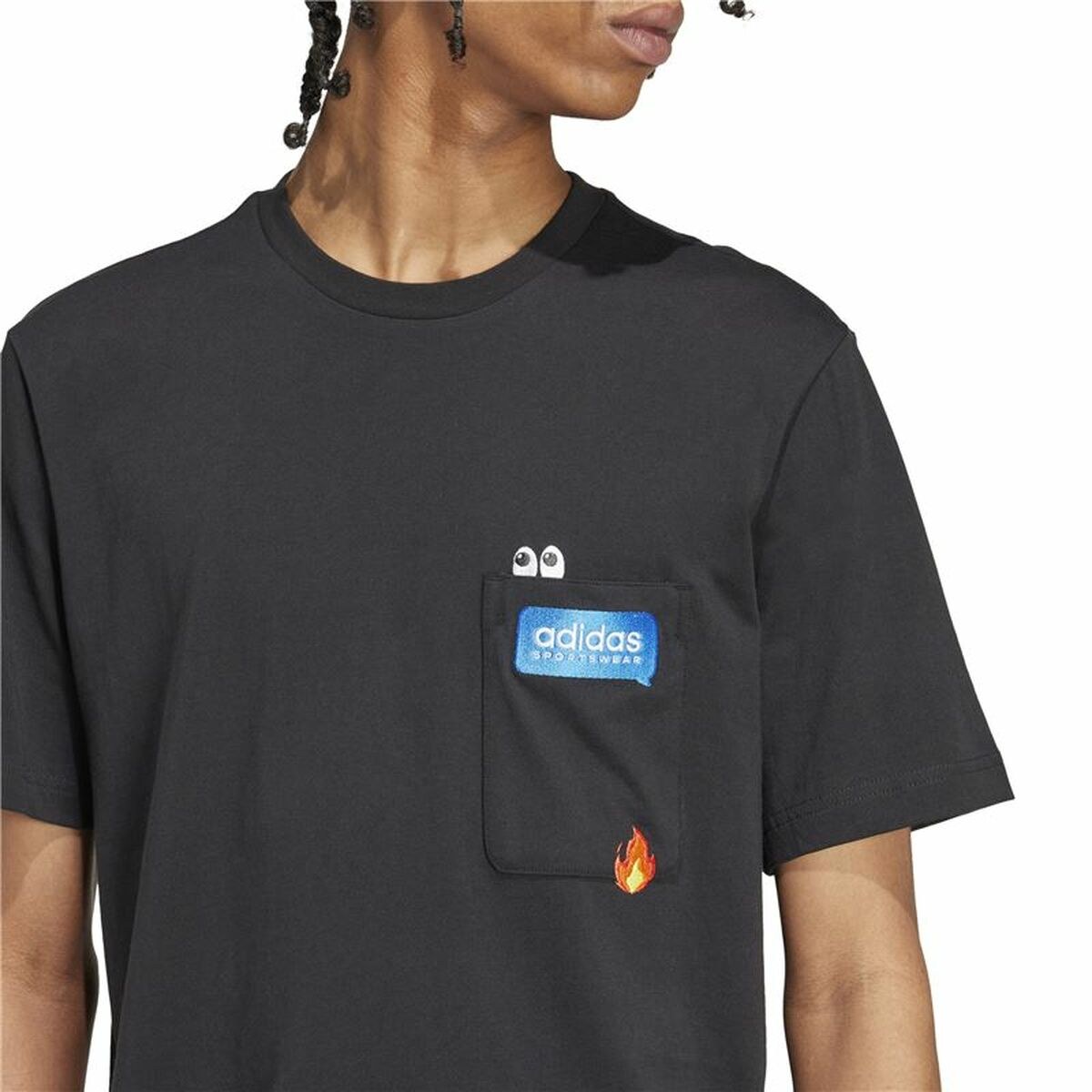 Футболка с коротким рукавом мужская Remoji Pocket Graphic Чёрный