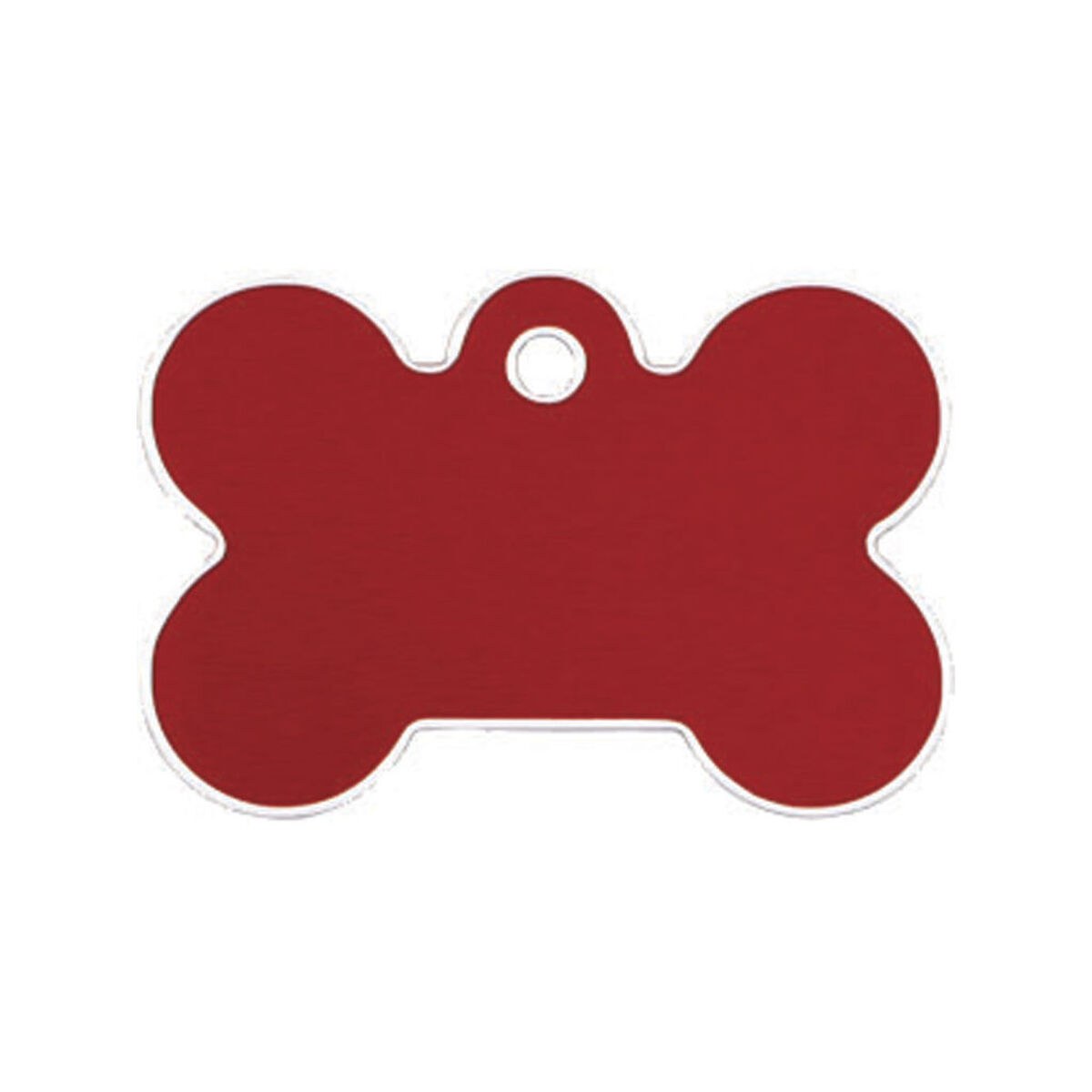 Identification plate for collar Bone Red