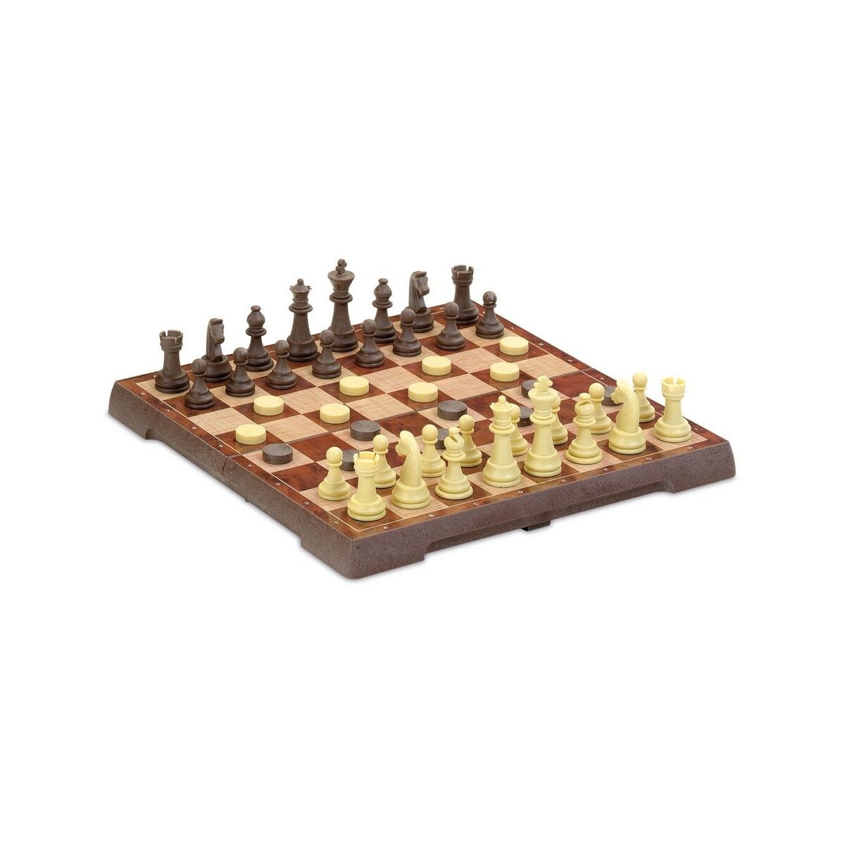Игровая доска для шахмат и шашек Магнитный Пластик