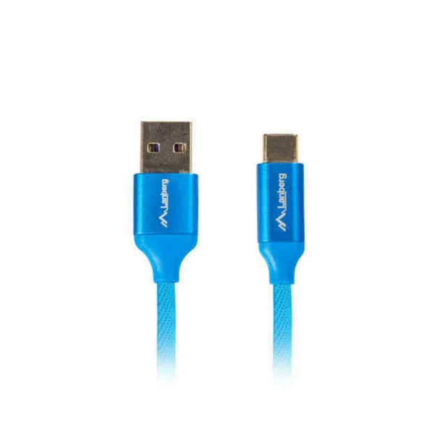USB A to USB C Cable Quick Charge 3.0 Blue