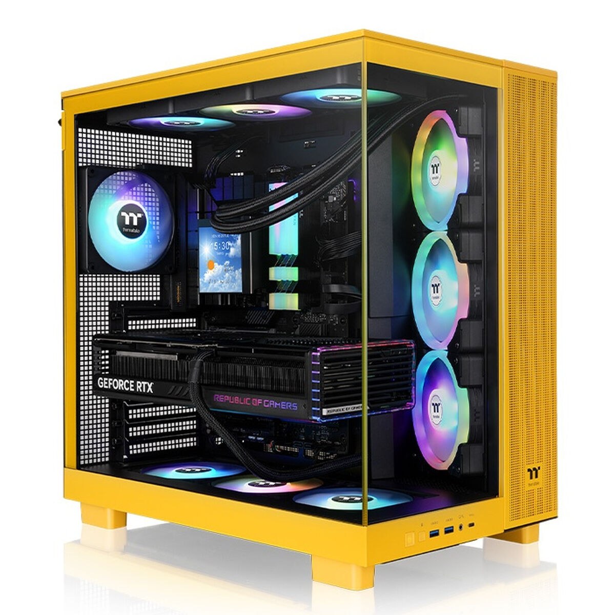 Блок полубашня ATX Galileo View 380 XL TG ARGB Жёлтый