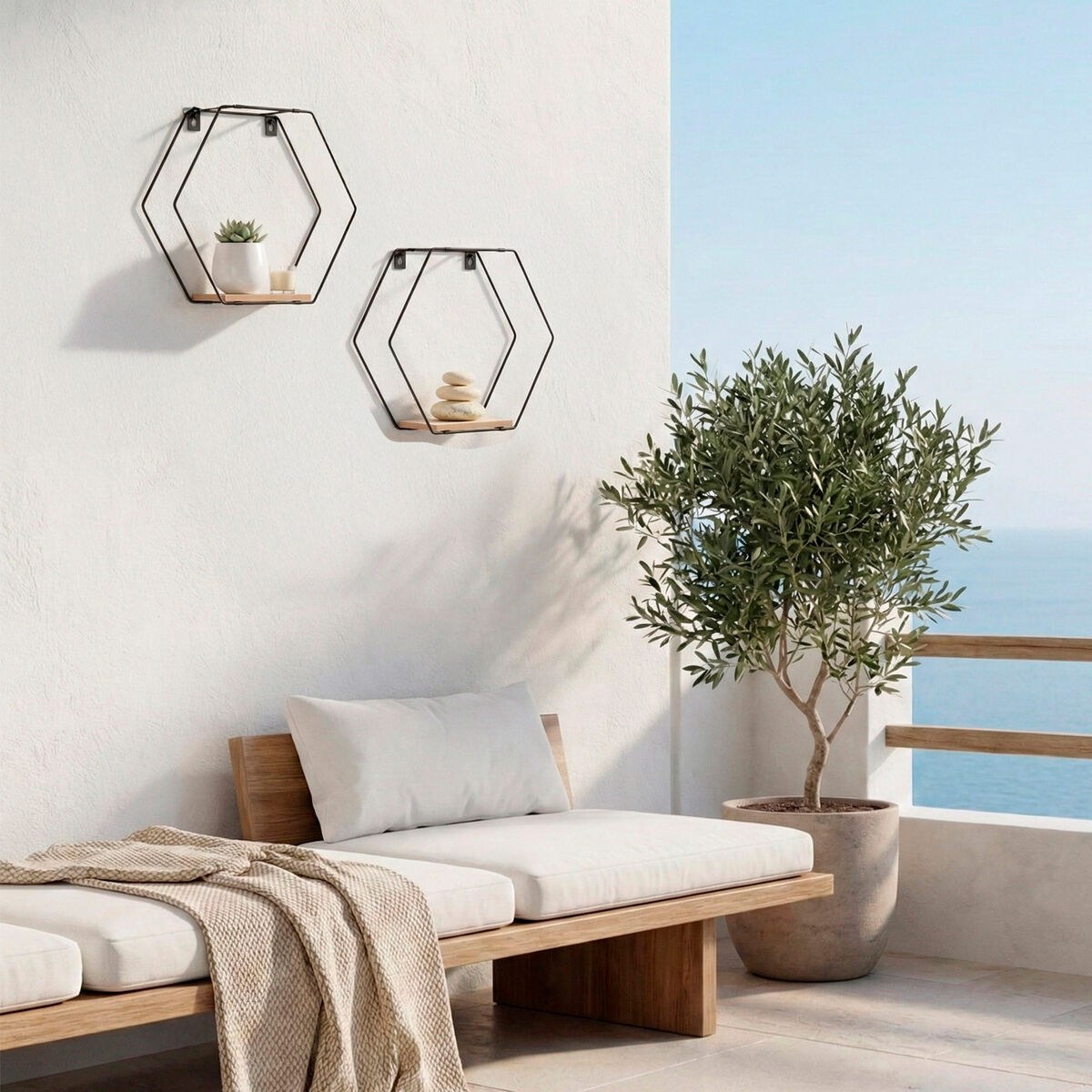 Shelves Iron MDF Wood 30 X 27 X 10 CM (6 Units)