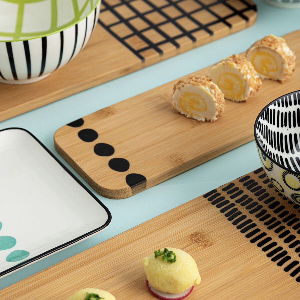 Serving board Zigzag Brown Wood 55 x 16 x 1 cm