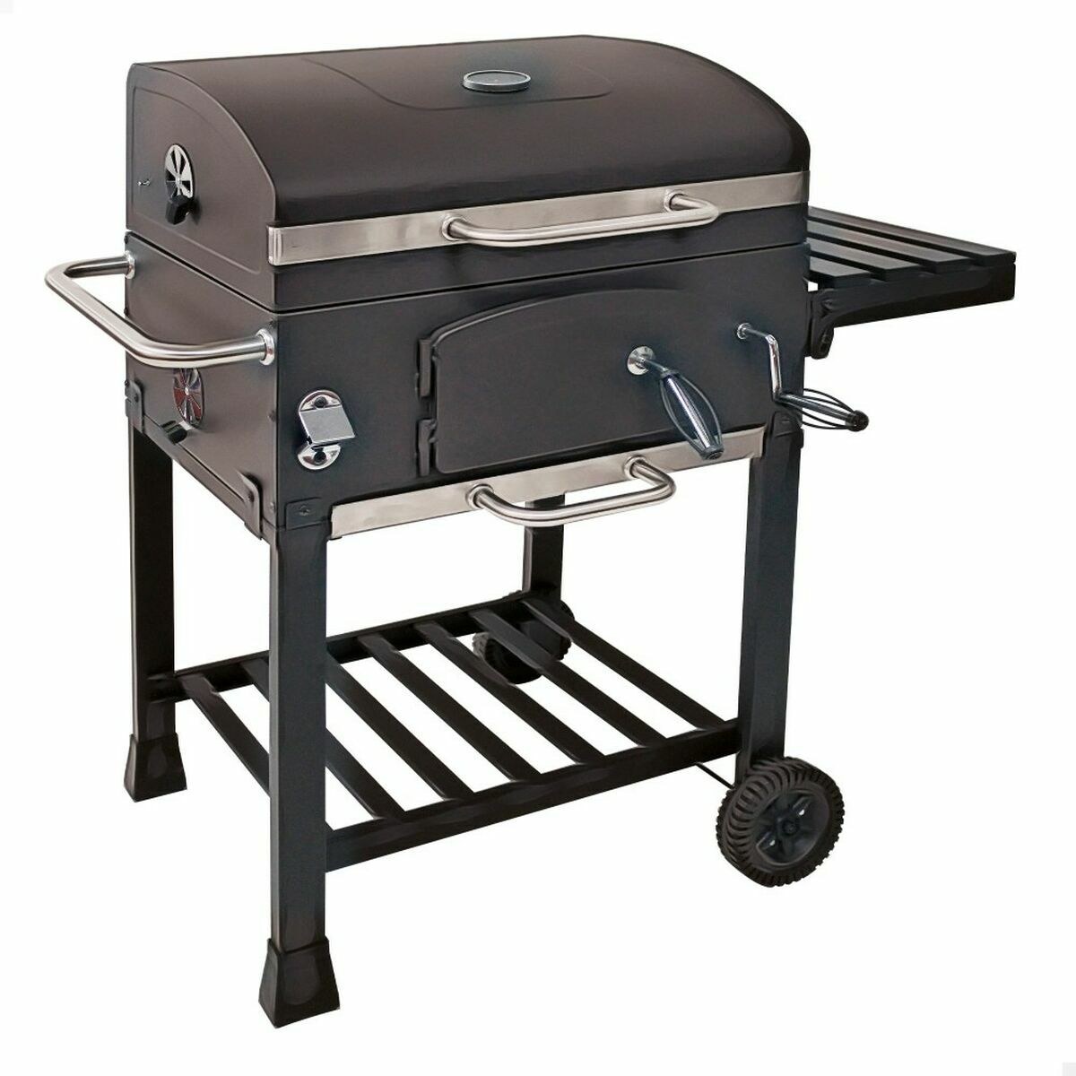 Coal Barbecue with Cover and Wheels 102 x 65 x 104 cm