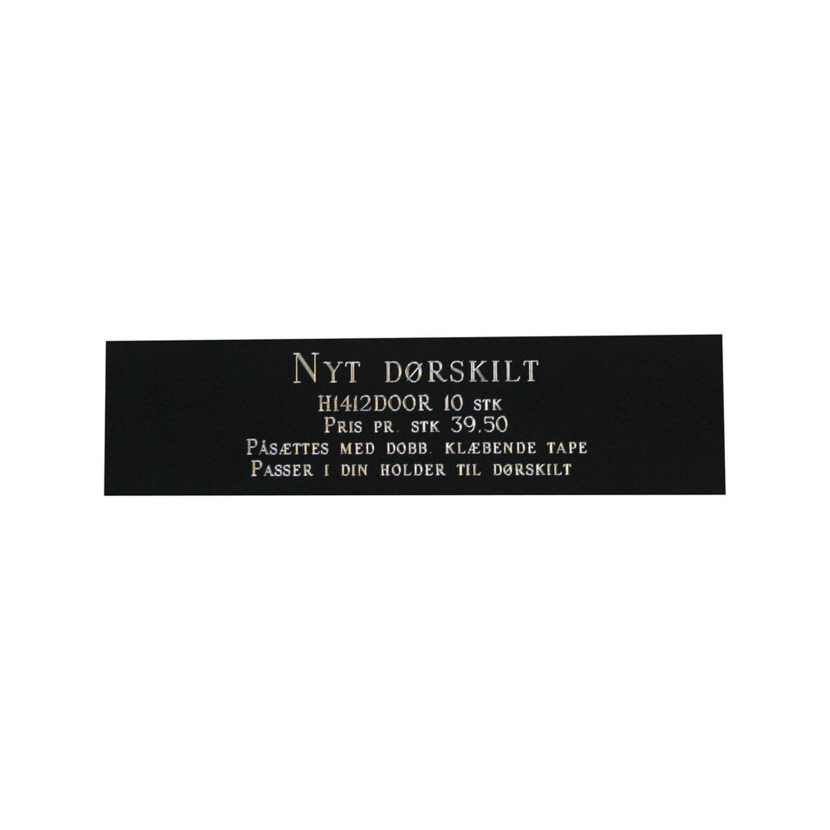 Identification plate for collar Door