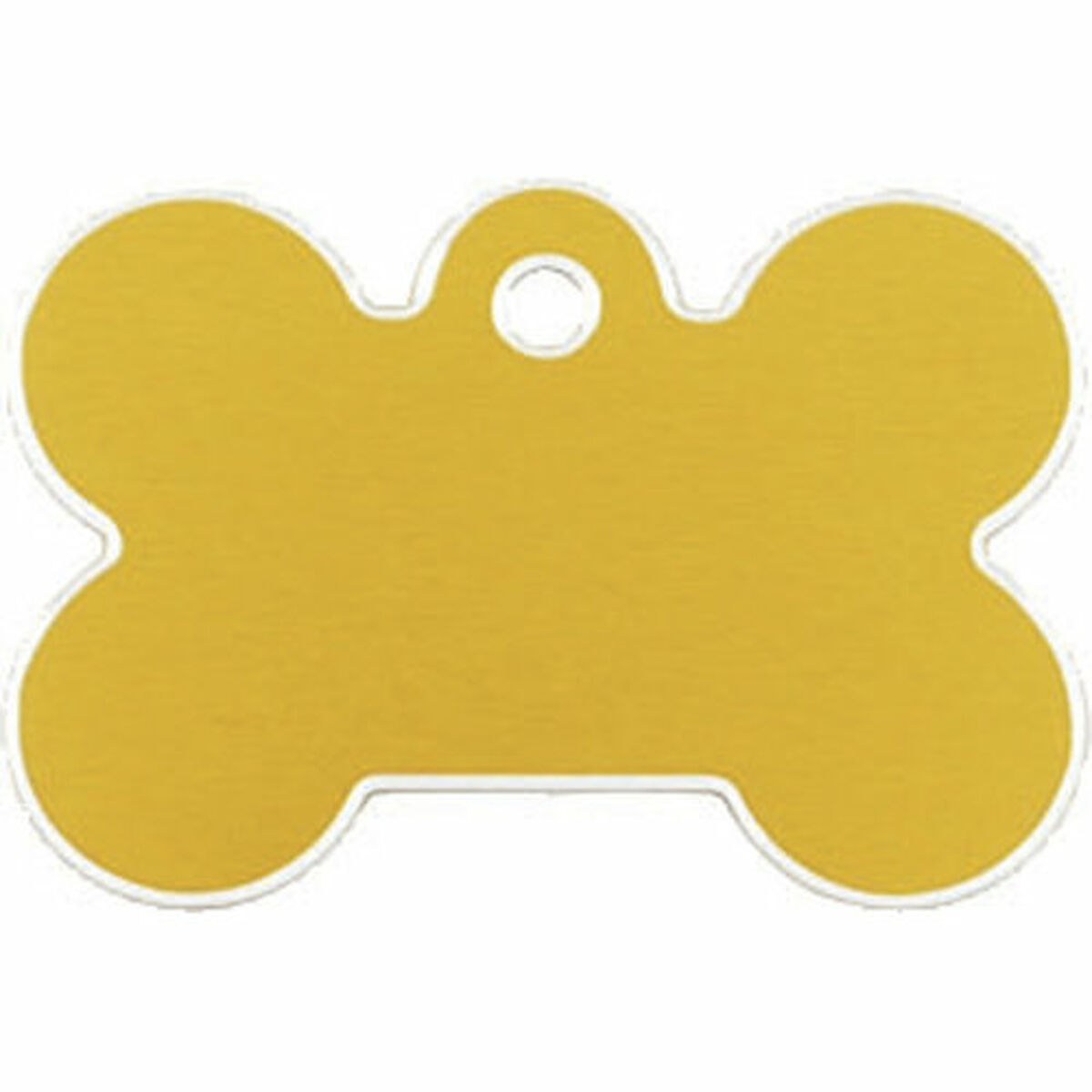 Identification plate for collar Bone Yellow Golden